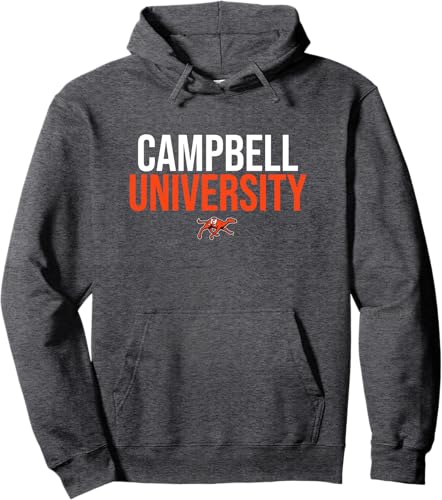 Campbell University Fighting Camels - Sudadera con capucha apilada, Gris