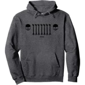 Jeep Bone Grille Black Pullover Hoodie