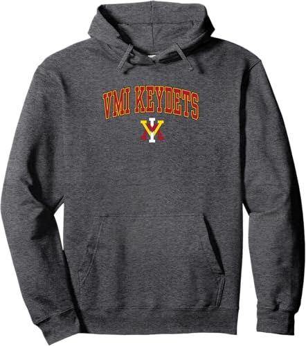 VMI Keydets Arch Over - Sudadera con capucha con licencia oficial, Gris
