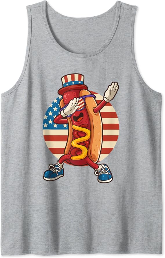 Patriotischer tupfender Hot Dog amerikanische Flagge 4 ...