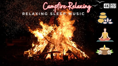 Fireside Harmony: Ambient Campfire soa para relaxamento pacífico em comprimidos e tv de fogo