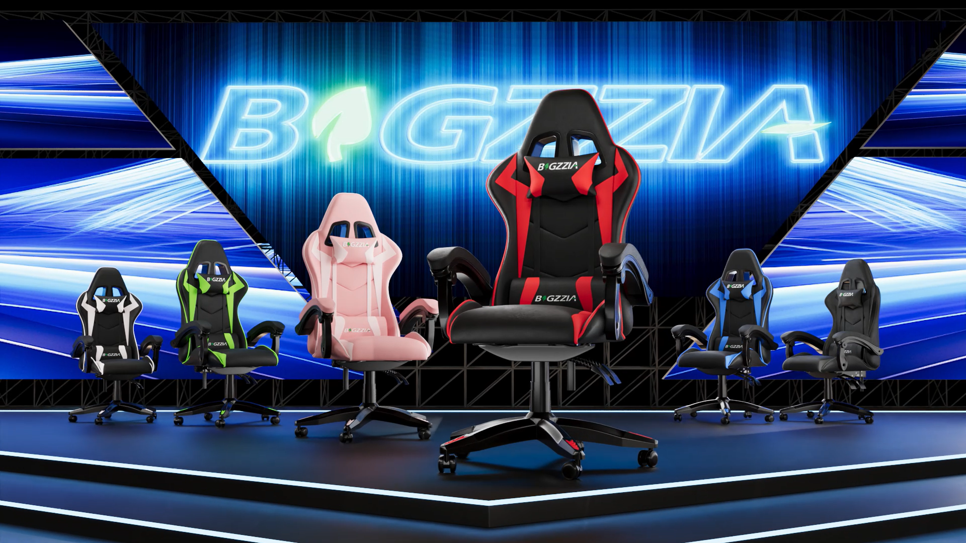 Amazon.com: Bigzzia Gaming Chair, Computer Game Chair with Lumbar