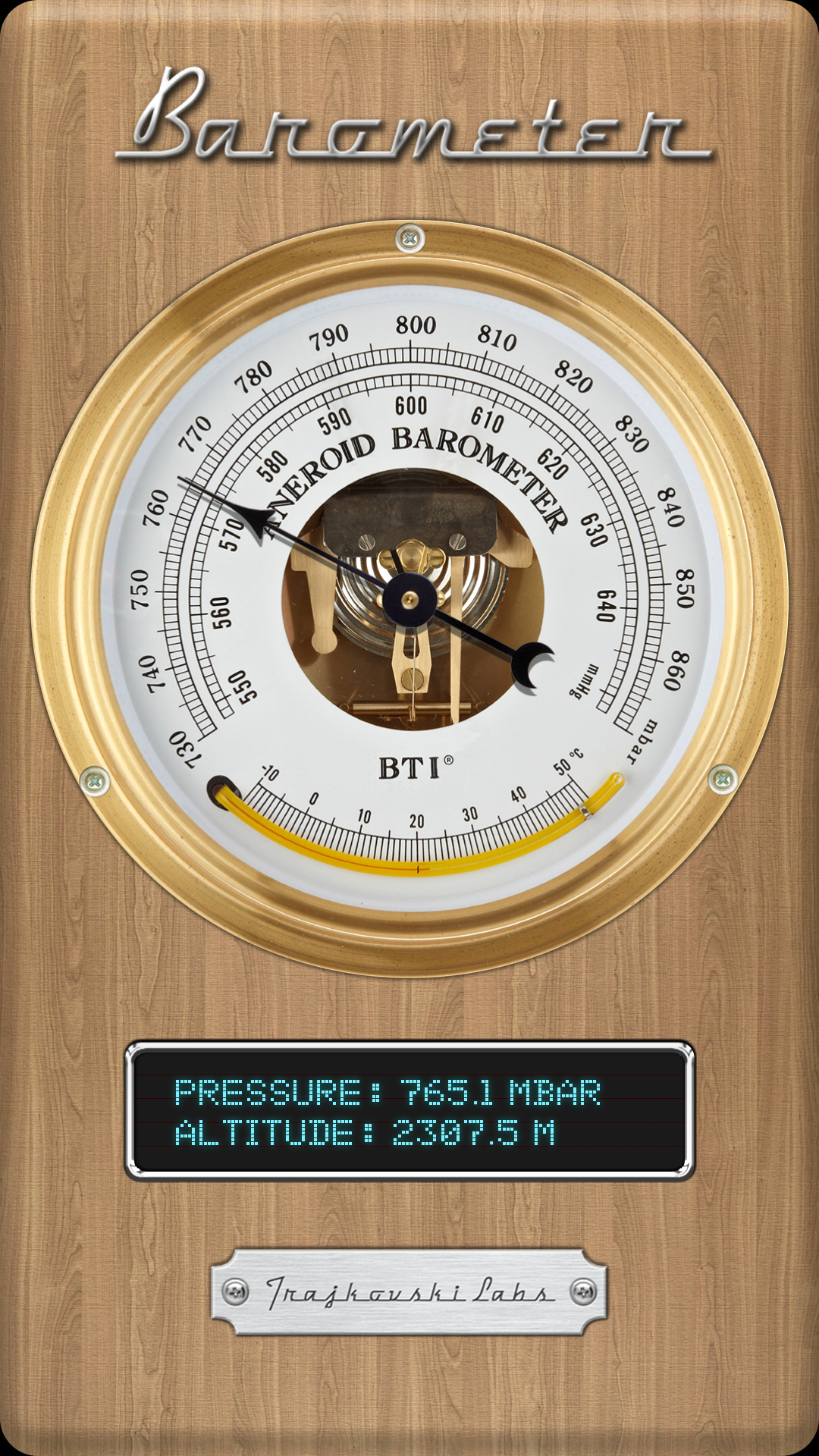 Barometer - Air Pressure - Application sur Amazon Appstore