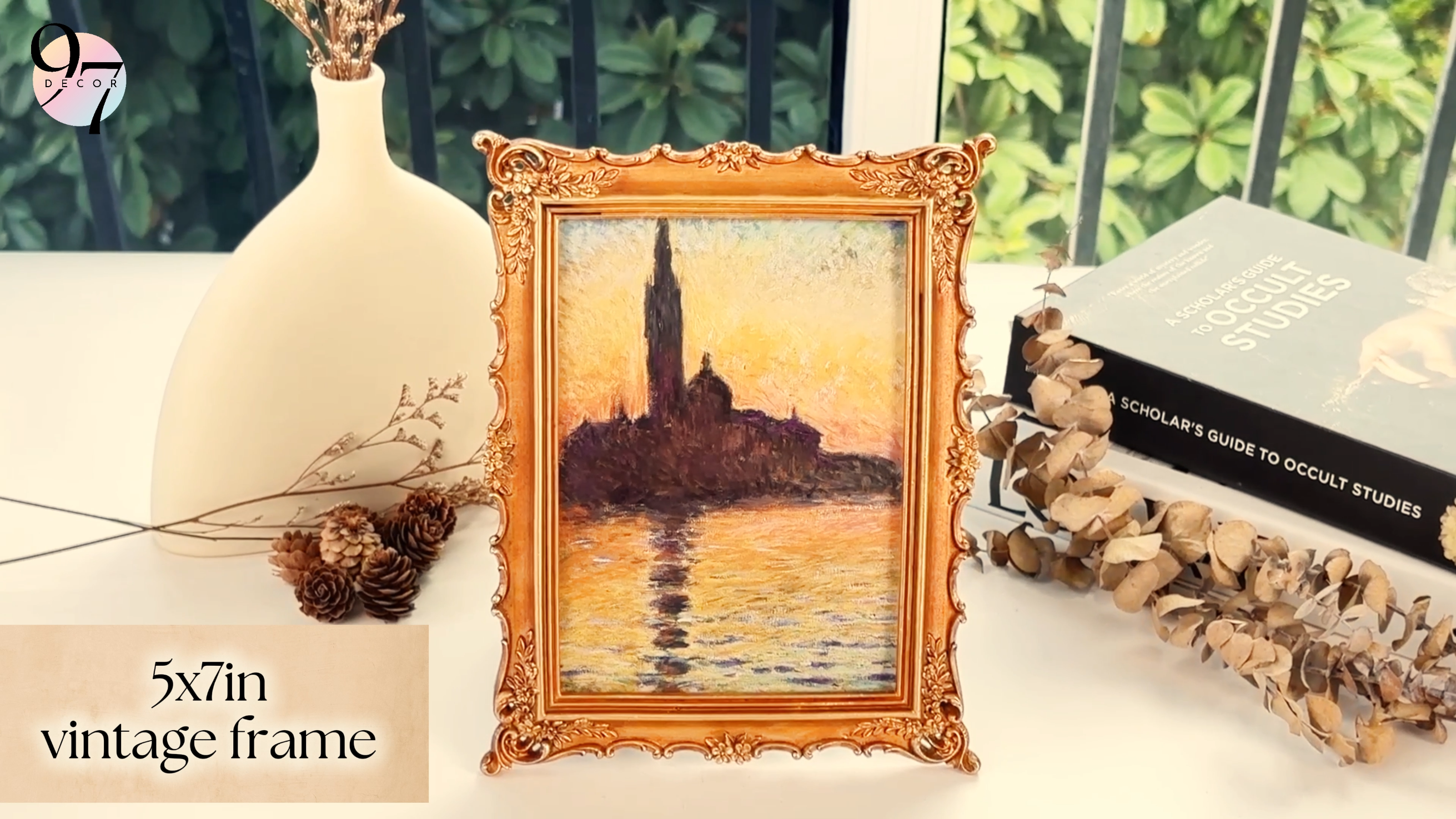 Amazon.com: 97 Decor 5x7 Antique Picture Frame - Gold Vintage
