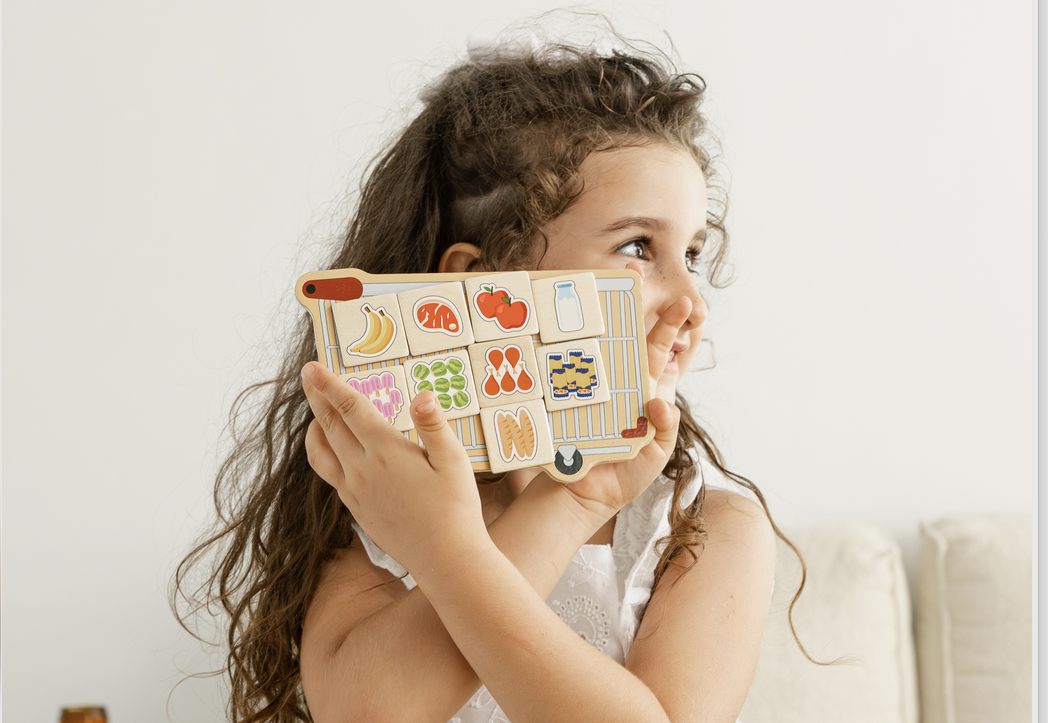 Nene Toys La Mia Lista della Spesa – Gioco da Tavolo Montessori per Contare e Abbinare da 3 Anni – Gioco Educativo in Legno con Pezzi Magnetici – Regalo Bambini 3 4