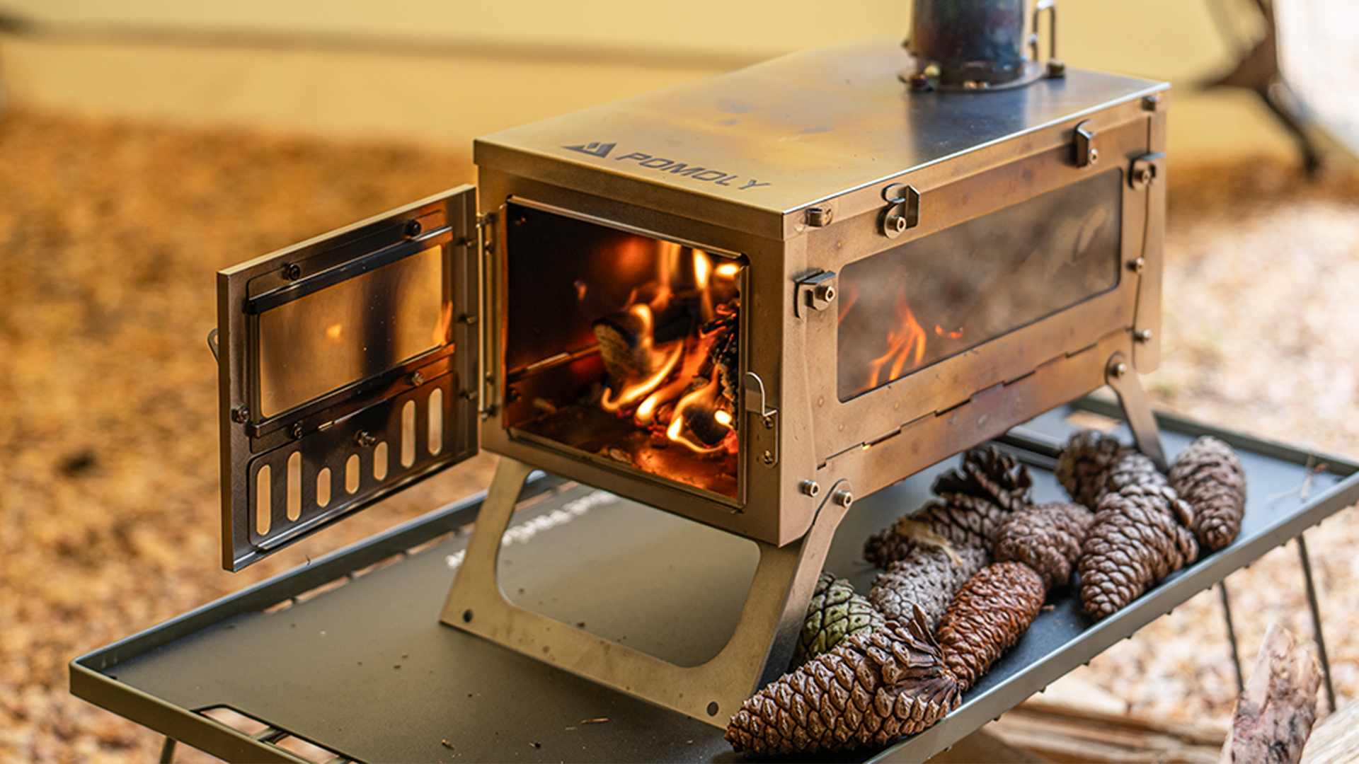 Amazon.co.jp: POMOLY Ti Mini チタン薪ストーブ ソロキャンプ用｜軽量