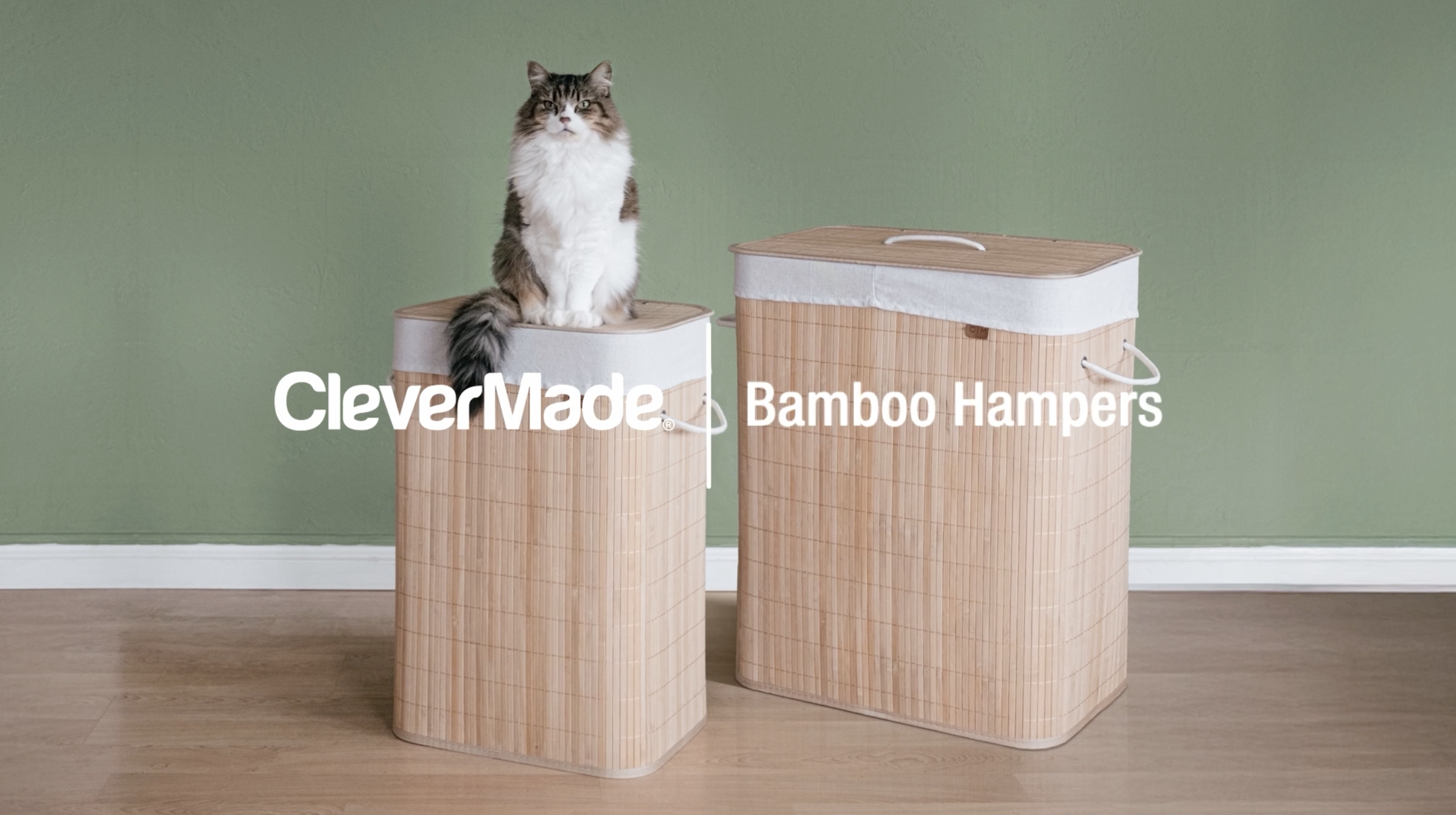 Amazon.com: CleverMade Bamboo Laundry Hamper with Lid, 72L Single