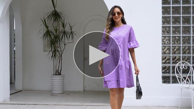 Choichic Button Down Shirt Dresses for Women with Pockets