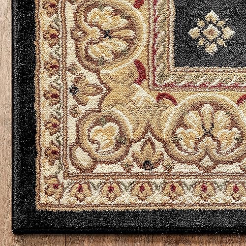 Vista 12 de Well Woven Barclay Hudson Terrace - Alfombra tradicional negra de 2 pies 3 pulgadas x 3 pies 11 pulgadas