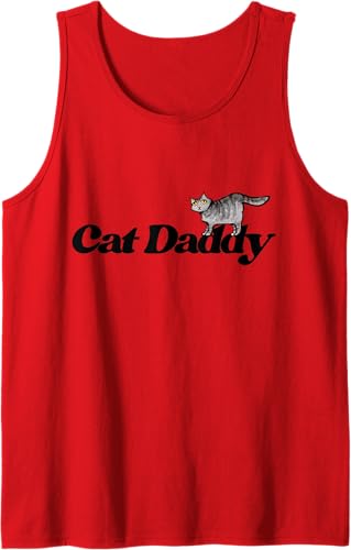 Miniatura 7 de Cat Daddy Funny Cat Dad Camiseta sin mangas, Blanco, S