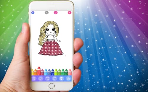 Glitter Dolls Coloring Book