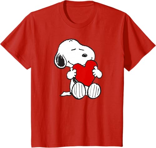 Miniatura 3 de Peanuts Camiseta de San Valentín Snoopy Hugging Heart Negro S