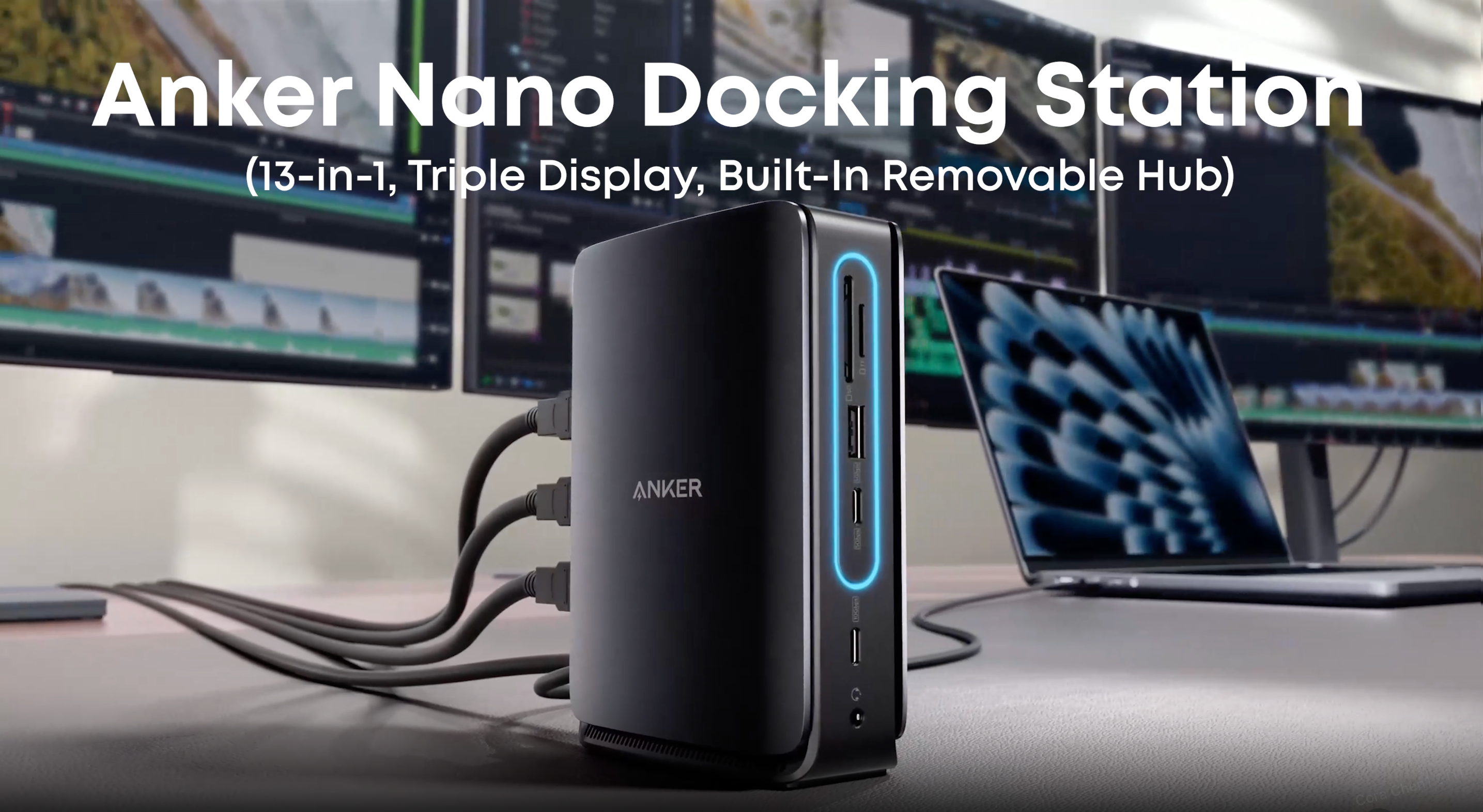 Watch Anker Nano Docking Station 13in1 Triple Display Built-In Hub