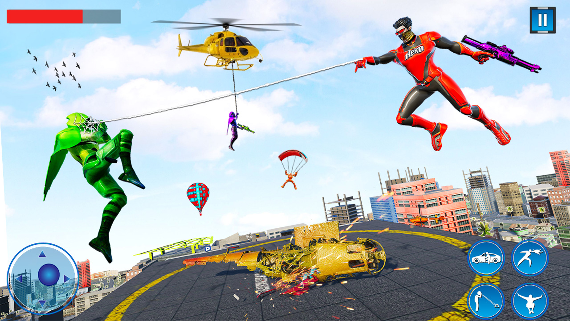 Spy Roping Spy Spider Rope Hero Games, Flying Hero Fighting Games 3D, Spider ...