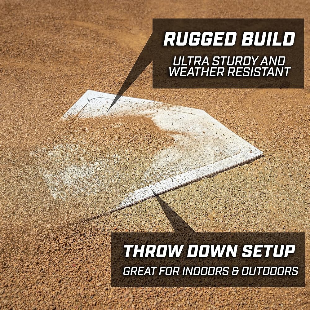 GoSports Baseball & Softball 5 Piece Base Set - Rubber Field Bases for Kids & Adults