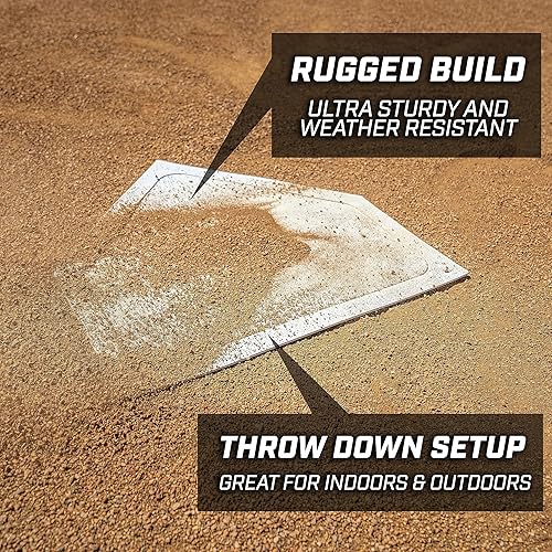 Miniatura 3 de GoSports Juego de base de béisbol y sóftbol de 5 piezas bases de campo de goma para niños y adultos color blanco