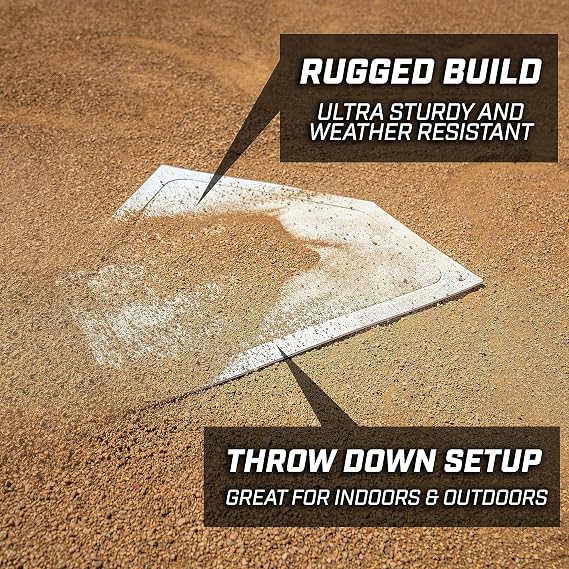 GoSports Baseball & Softball 5 Piece Base Set - Rubber Field Bases for Kids & Adults