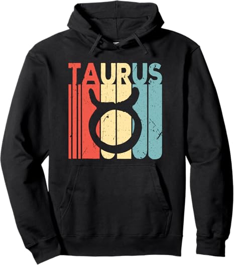 Taurus Zodiac Star Sign Vintage Retro Hoodie
