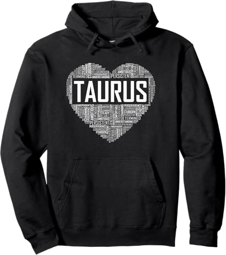 Taurus Zodiac Traits Horoscope Astrology Sign Gift Heart Pullover Hoodie