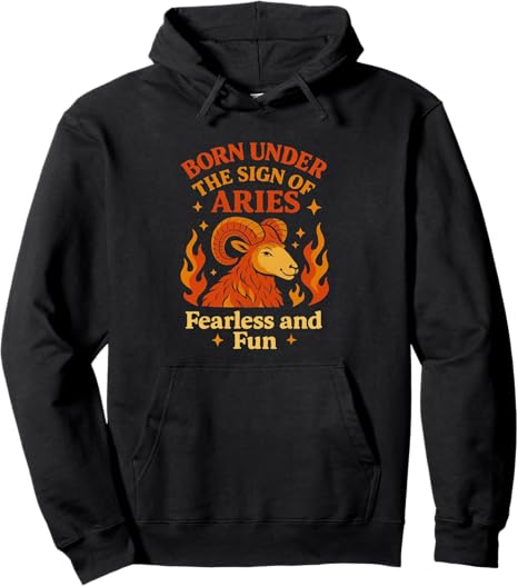 Aries Sign Of Zodiac Cute For Kids Pullover Hoodie