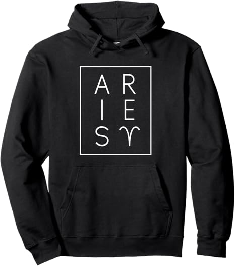 Aries Hoodie Sweatshirt Zodiac Sign Astrology Birthday Pullover Hoodie