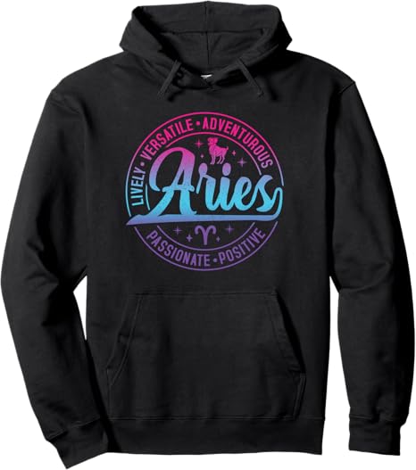 Astrology Sign Aries (Ram):Birthday March 21–April 19 Pullover Hoodie