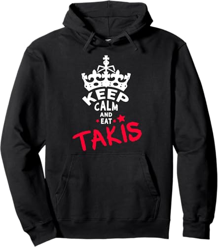 Keep Calm And Eat Takis Sudadera con capucha White Foodies Design Negro -