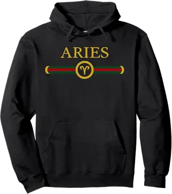Aries zodiac March april birthday Graphic art Aries sign Pullover Hoodie