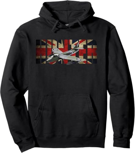 RAF Hawker Hunter Jet Fighter Plane Pullover Hoodie