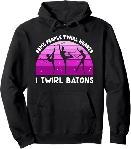 Baton Twirler Majorette Dance Baton Twirling Pullover Hoodie