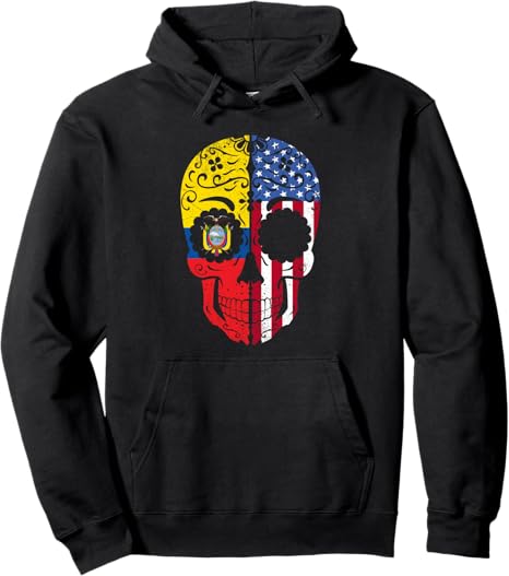 American Ecuadorian Flag Sugar Skull Gifts