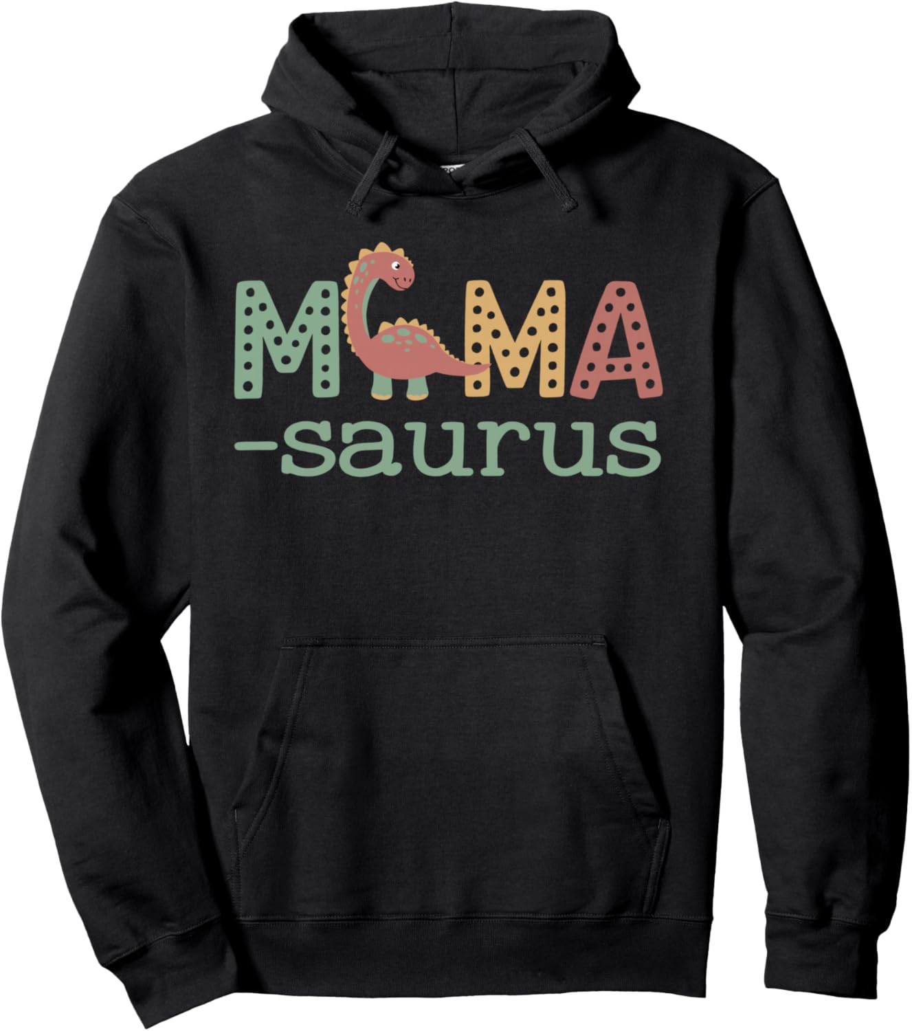 WHITE Mamasaurus T Rex Dinosaur Mama Saurus Family Matching Retro Pullover Hoodie