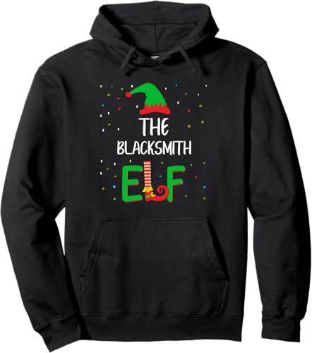 Blacksmith Elf Family Matching Christmas Pjs Funny Pullover Hoodie