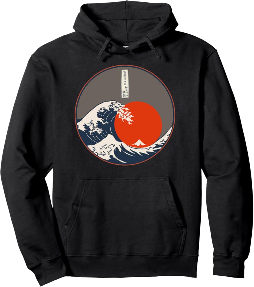 Kanagawa - La Grande Vague de Kanagawa Art Japonais Vintage Sweat à Capuche