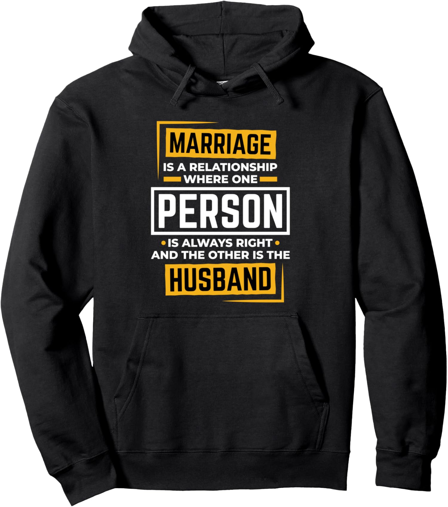 Funny Marriage Situation Wife and Husband Joke Design Unisex Hooded Sweatshirt - Picture 2 of 4