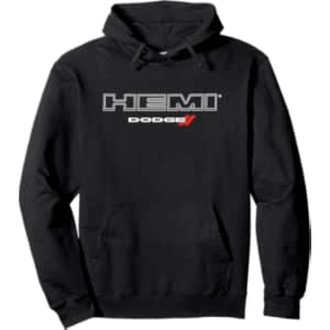 Dodge HEMI Light Wordmark Logo Pullover Hoodie