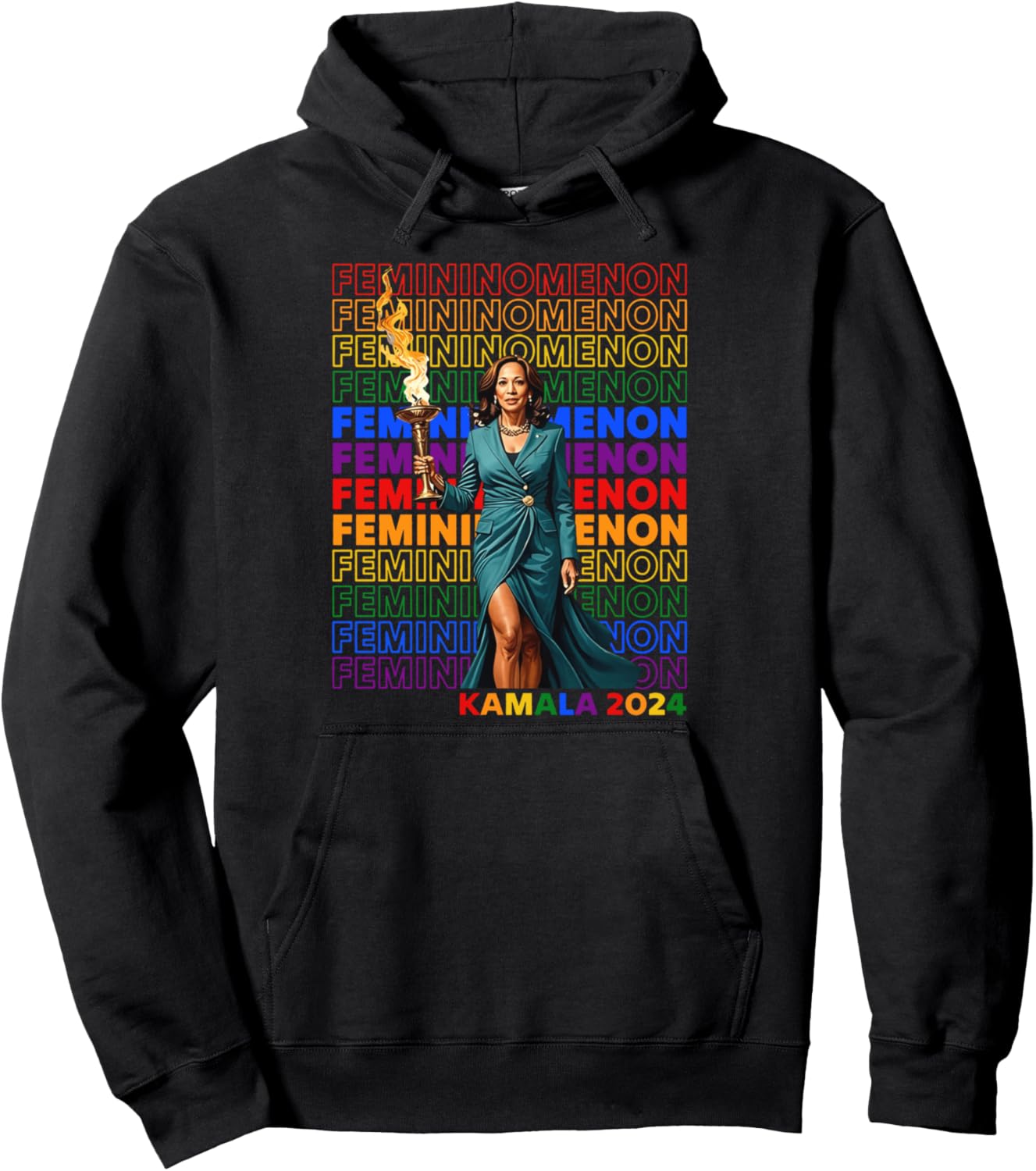 What We Really Need Is A Femininomenon Kamala Rainbow Pullover Hoodie What We Really Need Is A Femininomenon Kamala Rainbow Pullover Hoodie