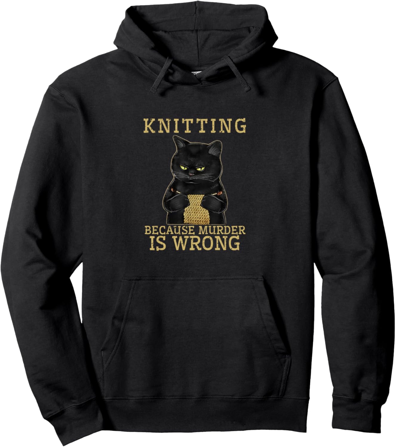Product image of Cool Knitting Because Murder Is Wrong Knitter Vintage Sunset Pullover Hoodie