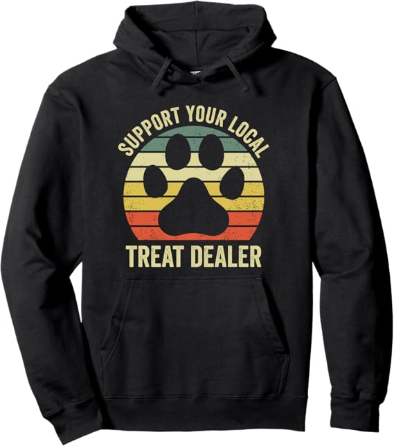 Dog Treat Dealer Funny Humor Dog Owner Dog Treats Dog Lover Pullover Hoodie