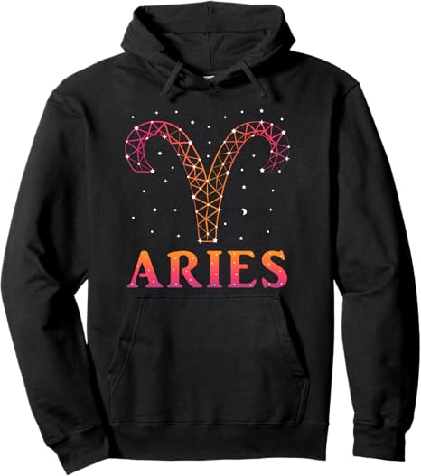 Aries Zodiac Sign Men Women Kids Aries March April Birthday Pullover Hoodie