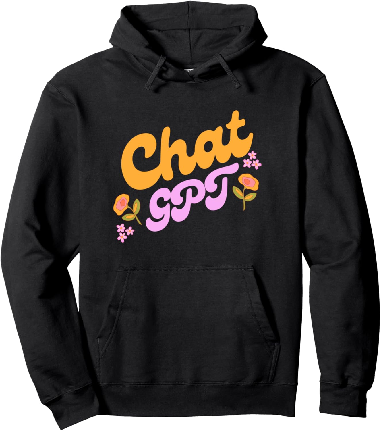 ChatGPT flower power design Chat GPT Pullover Hoodie