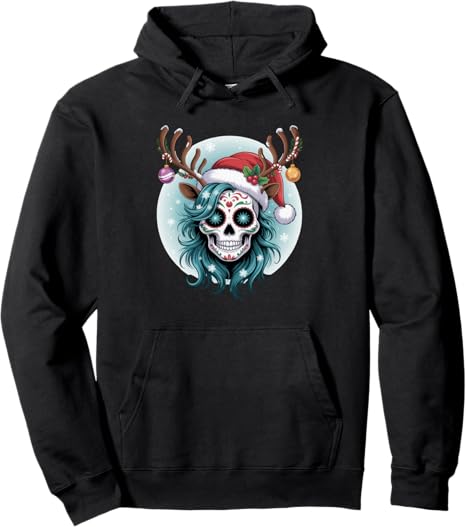 Christmas Skull Gifts Artistic Holiday Santa Tees