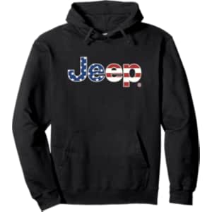Jeep Flag Wordmark Logo Officially Licensed Pullover Hoodie
