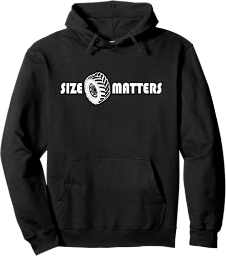 Size Matters Shirt Tire Car Guy shirt Off Road Pullover Hoodie Black,Dark Heather Grey,Heather Grey,Royal Blue,Navy Blue