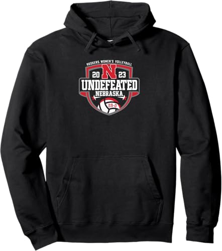 Nebraska Cornhuskers - Sudadera con capucha para mujer de voleibol invicto 2023, Negro -