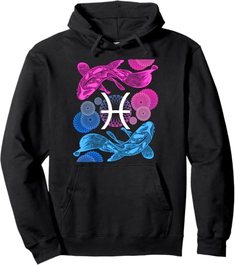 Pisces Zodiac Sign Astrology Pullover Hoodie