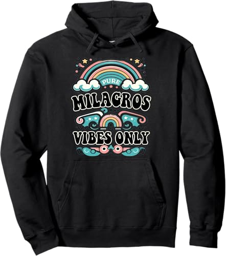 MILAGROS Vibes Only Cute Retro Girls MILAGROS Name Pullover Hoodie