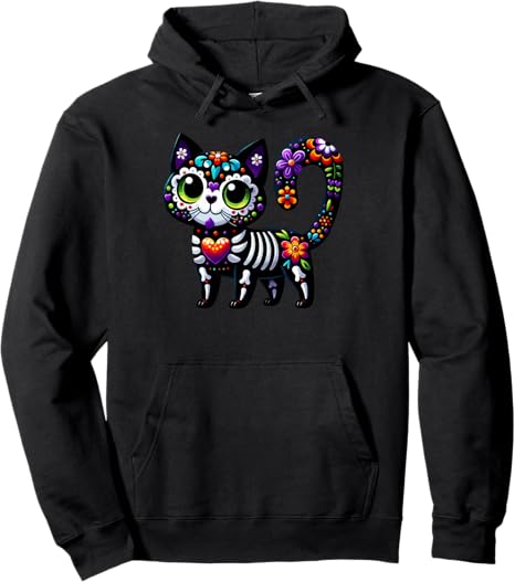 Cinco de Mayo Fro Skeleton Cat Sugar Skull