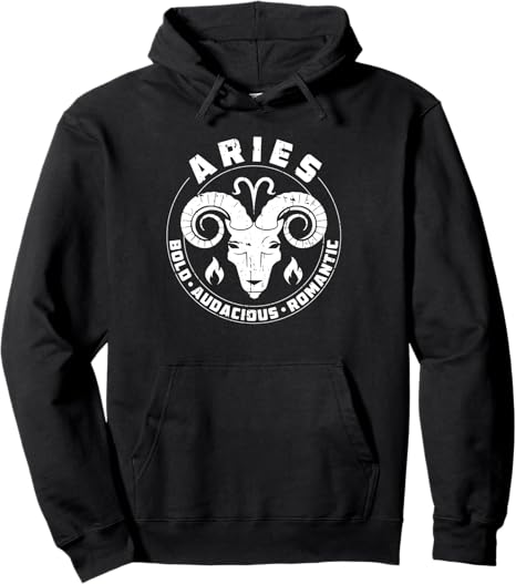 Aries Sign Horoscope - Zodiac Star Starsign Traits Pullover Hoodie