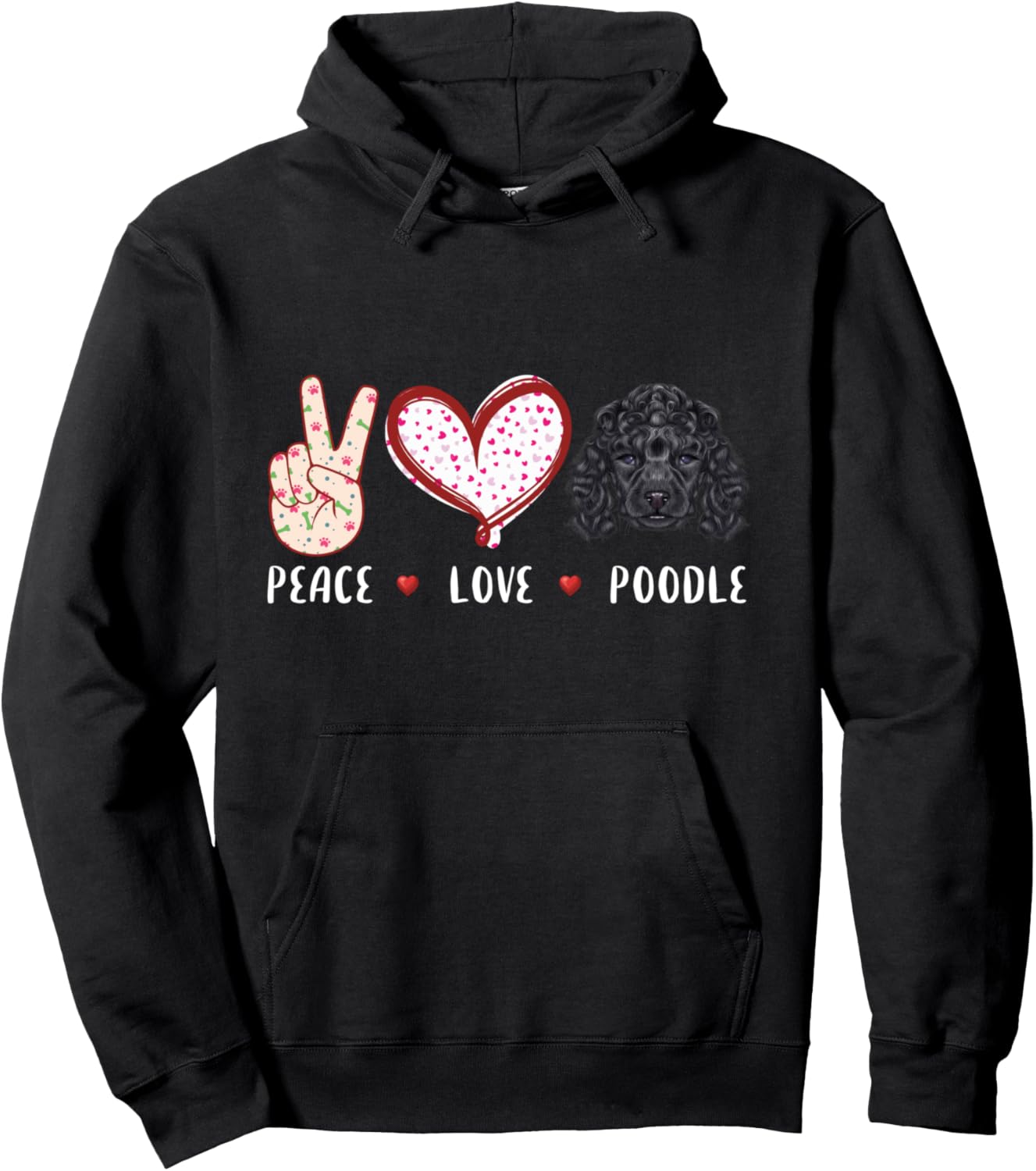 peace love Poodle gifts for women Poodle dog mom Pullover Hoodie